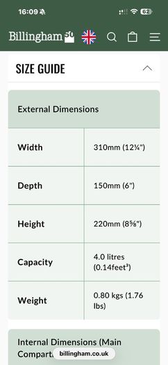 Billingham S3 Camera Bag