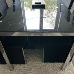 black glass dining table
