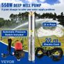 Deep Well Submersible Pump, 550W 230V/50Hz, 50L/min 89 m Head, 20 m Cord & Automatic Pressure Switch, 8.2 cm Stainless Steel Water Pumps for Industrial, Irrigation & Home Use, IP68 Waterproof Image 5