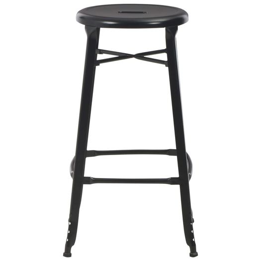 Bar Stools 4 pcs Black Steel