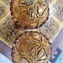 Pair of stunning Amber glass vases Image 3