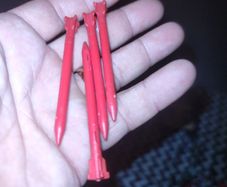 1983 Gi Joe Cobra Fang Red Missiles Set Of 4 - 2 With Decals & 2 Without Missles