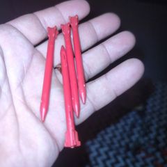1983 Gi Joe Cobra Fang Red Missiles Set Of 4 - 2 With Decals & 2 Without Missles