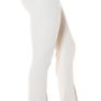 Trendy Highwaist pants with Cuts BlogerStyle BEIGE fits s sm Image 2