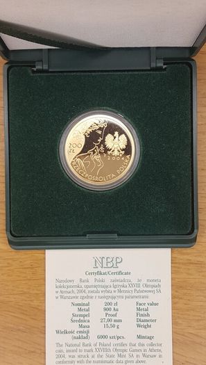 Poland 200 zlotych, 22ct gold coins