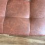 Four brown leather dining chairs Image 8