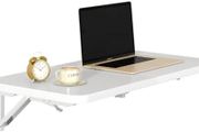 Wall Mounted Folding Table, Floating Wall Desk for Small Spaces, Fold Down Laundry Shelf with Heavy-Duty Brackets