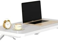 Wall Mounted Folding Table, Floating Wall Desk for Small Spaces, Fold Down Laundry Shelf with Heavy-Duty Brackets