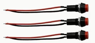 3pcs PBS-11A / PBS-11B Wired Self Reset Button Switch. New.