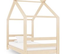 Kids Bed Frame Solid Pine Wood 70x140 cm