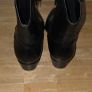 Black Leather Boots Size 5 Image 4