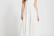NEW - Savida Arti Broiderie White Midi Dress UK 12