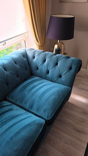 Teal 2 Seater Velvet Sofa - Next Home
