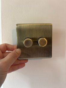 Antique brass Double Dimmer switch