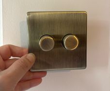 Antique brass Double Dimmer switch