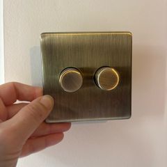 Antique brass Double Dimmer switch