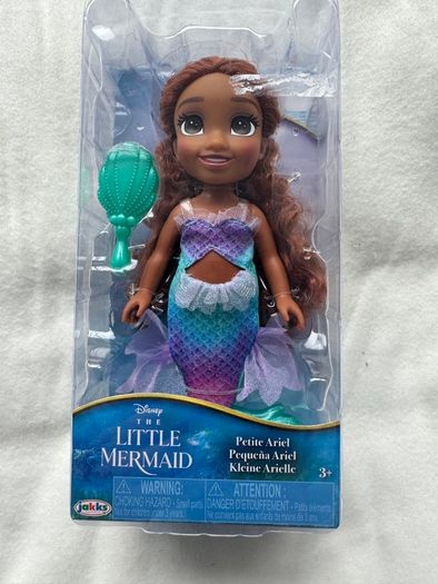 The Little Mermaid Petite Ariel Doll with Comb about 19cm new Damaged box Please look at the pictures