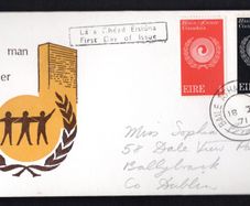 1971 Ireland Year for Action to combat Racism and Racial Discrimination Commemorative Stamps Illustrated First Day Cover (FDC)