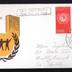 1971 Ireland Year for Action to combat Racism and Racial Discrimination Commemorative Stamps Illustrated First Day Cover (FDC)