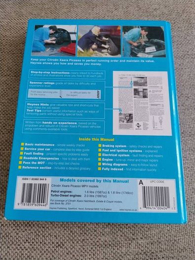 Haynes Citroen Xsara Picasso Service and Repair Manual hardback FREE STANDARD POSTAGE INCLUDED