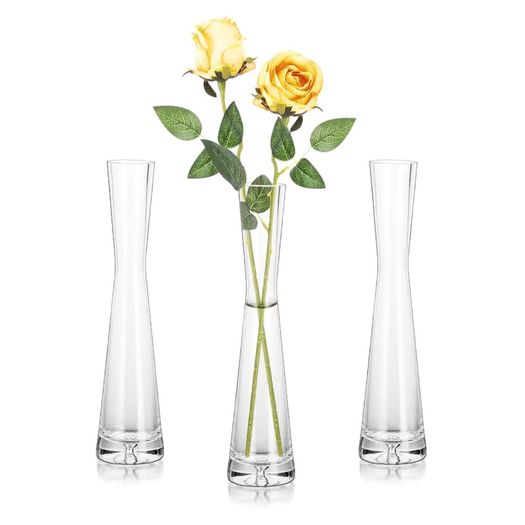 Brand New Hewory Flower Vase Modern Set of 3 Glass Vases,
