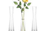 Brand New Hewory Flower Vase Modern Set of 3 Glass Vases,