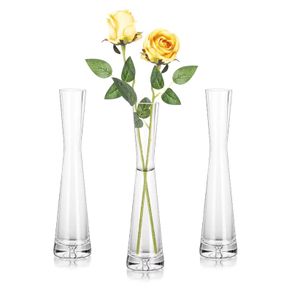 Brand New Hewory Flower Vase Modern Set of 3 Glass Vases,