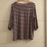 Principles burgundy striped top Image 5