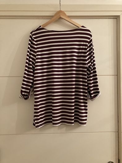 Principles burgundy striped top