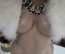 OASIS White Real Turkey Feather Bolero - Free Size - Rrp 60 (New)