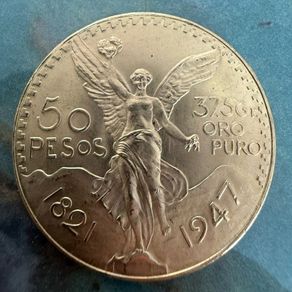 Mexican Gold 50 Pesos Coin 1947