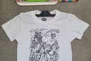 Brand New - Splat Planet Colour-in Princess Fairytale T-Shirt - size: 5-6 years