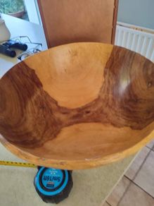 LARGE Unique handmade | turned wooden bow 36 X 14 CM.
