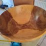 LARGE Unique handmade | turned wooden bow 36 X 14 CM. Image 6