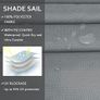 Sun Shade Sail, 2x3m Rectangle Sunscreen Awning Canopy, Waterproof Shade Sail, 95% UV Block with Free Rope Image 6