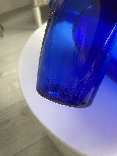 Two Vintage Cobalt Blue Bottles