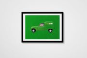 An Post Van Illustrated A4 size print.