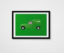 An Post Van Illustrated A4 size print.