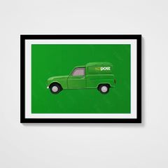 An Post Van Illustrated A4 size print.