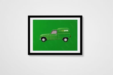An Post Van Illustrated A4 size print.