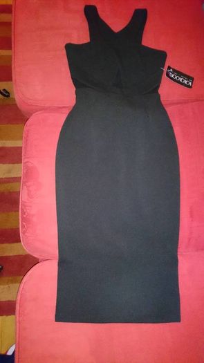Boohoo black size 8 midi dress