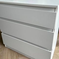 IKEA KULLEN, Chest of 3 drawers, white, 70x40x72 cm