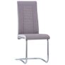 Cantilever Dining Chairs 4 pcs Taupe Fabric Image 2