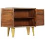Sideboard 80x35x80 cm Solid Mango Wood and Cast Iron Image 5