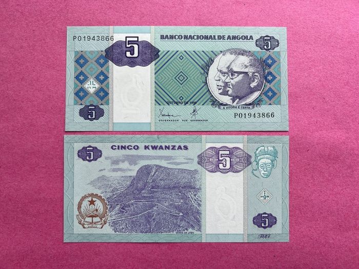 Angola. 5 Kwanzas 1999 Pick  144a.  ( Uncirculated )