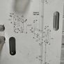 [Brand New] Vertical lock with visible locking mechanism and 3 locking points, made of white steel, for left-hand opening (pull-out). Image 7