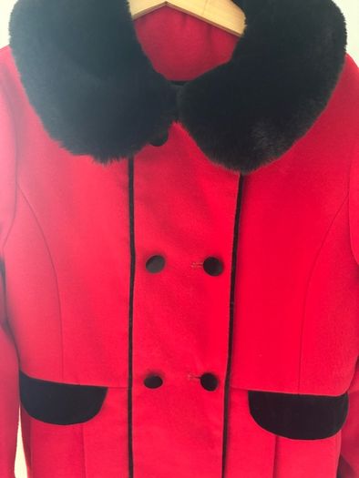 Red fur lined coat