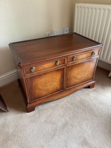 Mahogany Wooden TV Unit / Low Media Cabinet