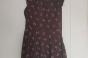 deep purple fox print dress