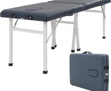 Harmon Portable Folding Massage Table - 61cm Wide, Lightweight & Durable - Ideal for Travel, Home & Professional Use - Royal Blue